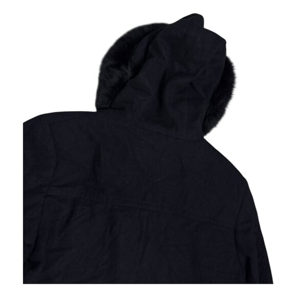 TRINA TURK Genuine FOX FUR & Wool Luxury Designer Vintage Pea Coat Womens 12 - Picture 6 of 6